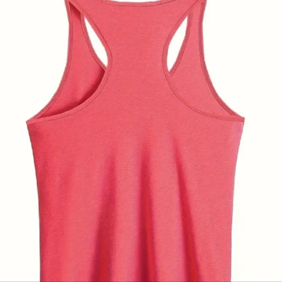 Orange Pink Scoop Neck Sleeveless Tank Top - Picture 2 of 2